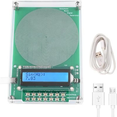 7.83Hz Frequency Generator for Healing, 0.1HZ-100000Hz Adjustable Schumann Wave Resonance Generator, Sine Signals Frequency Healing Device USB Powered Sound Frequency Machine (Green)