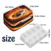 Pill Organizer Box Football Flame Creative 7-Day Weekly Medicine Pill Case Travel Pill Container Portable Pill Holder Storage Purse Bag Small Compact Size for Vitamin Supplement Birth Control view 2