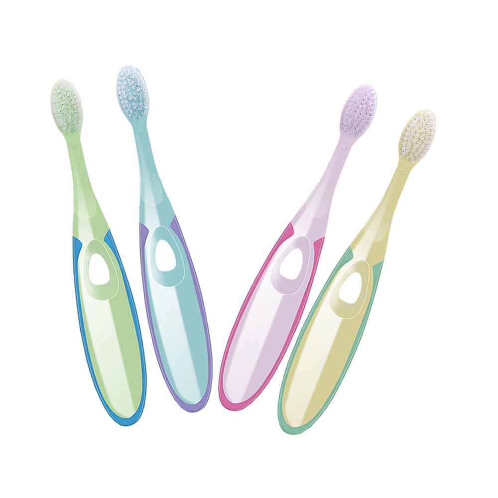 PartyKindom 4pcs Boys and Girls Tooth Brush Set Soft Bristles Training Brush for Toddlers Fine Craftsmanship Gentle Cleaning Portable Care