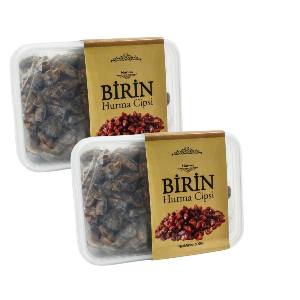 Sugar-Free, Premium Dried Chopped Turkish Palm Chips, Natural Palm Fruit, 1.10 lb/500g, Pack Of 2