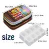 Pill Organizer Box Beach Drinks Fruit 7-Day Weekly Medicine Pill Case Travel Pill Container Portable Pill Holder Storage Purse Bag Small Compact Size for Vitamin Supplement Birth Control view 2