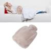 Plush Hot Water Bottle with Soft Plush Cover 2000ml AntiScald Double Hand Insert Hot Water Bag for Hands and Neck Dark Gray Ideal for Cozy Nights and Relaxation (Light Coffee) view 4