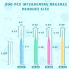 200 Count Interdental Brushes Between Teeth for Braces, Orthodontic Flossers Brush Cleaner, Dental Teeth Braces Cleaning Tools Kit view 2