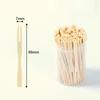 100 Pieces Mini Disposable Bamboo 2 Prong Forks 2 Tines Bamboo Forks Appetizer Fork Cocktail Picks Fruit Fork for Fruit Snack, 3.5" view 3