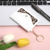 1 Pack Birth Control Pill Case Sleeve Packet 4.3 X 3 Inch PU Leather Wallet Pill Holder Privacy Protection Birth Control Pill Wallet with Key Ring for Pill Card Organizer, White view 4