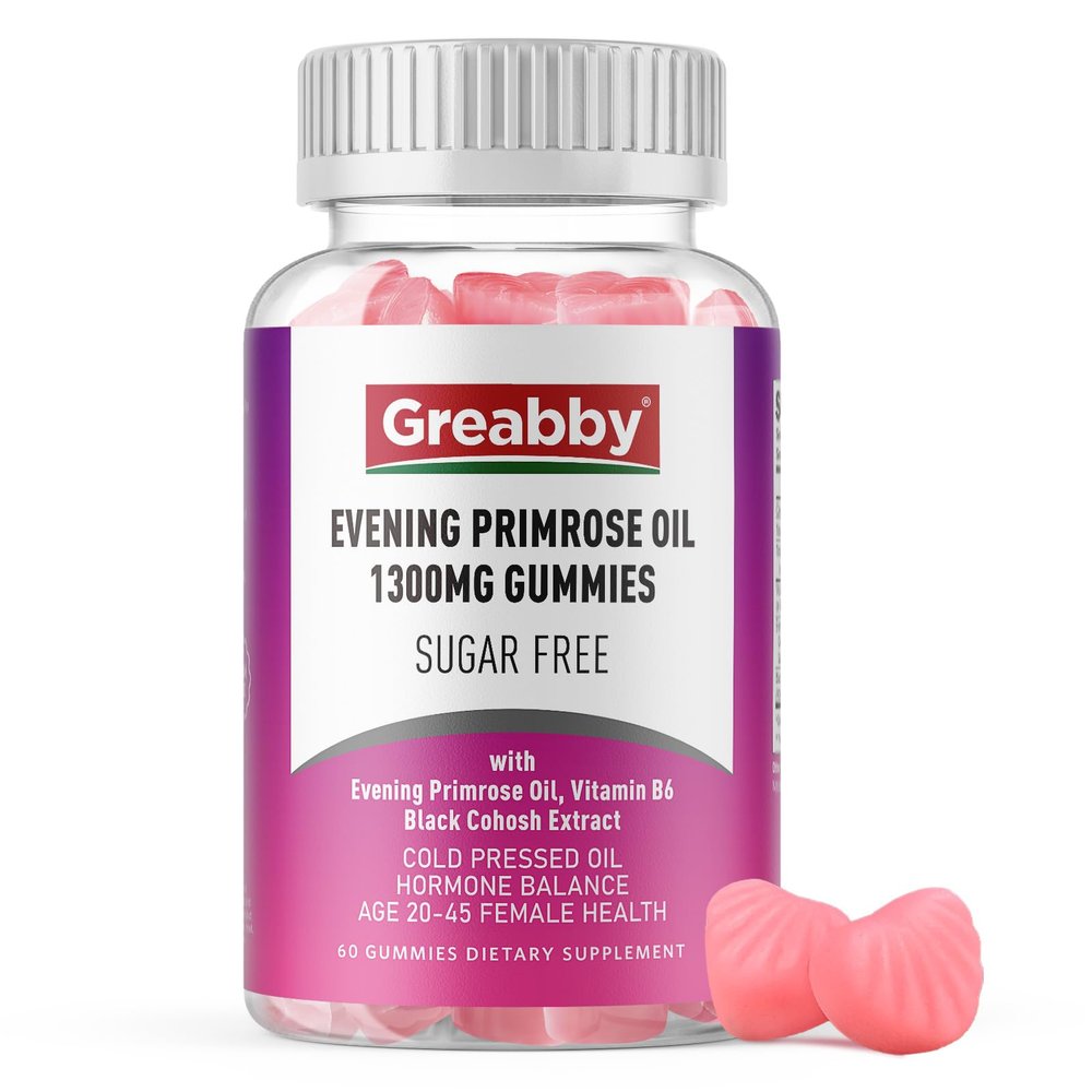 Evening Primrose Oil for Women, 1300mg, PMS Relief Supplements, 60 count