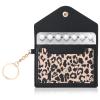 1 Pack Birth Control Pill Case Sleeve Packet 4.3 X 3 Inch PU Leather Wallet Pill Holder Privacy Protection Birth Control Pill Wallet with Key Ring for Pill Card Organizer, Black view 1