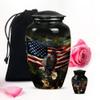 Black Flying Eagle with American Flag Urns for Human Ashes Adult Man - Large Urns for Human Ashes Adult Female - Keepsake Memorial Burial - Combo 1 Large 1 Keepsake view 1