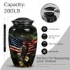 Black Flying Eagle with American Flag Urns for Human Ashes Adult Man - Large Urns for Human Ashes Adult Female - Keepsake Memorial Burial - Combo 1 Large 1 Keepsake view 2
