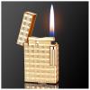 Classic Brushed Gas Lighters, Zinc Alloy Refilled Butane Lighter, Side Wheel Frosted Lighter, Adjustable Flame Flip Lighters, for Outdoor, Camping, Men's Gifts (2025030801-Gold) view 1