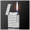 Classic Brushed Gas Lighters, Zinc Alloy Refilled Butane Lighter, Side Wheel Frosted Lighter, Adjustable Flame Flip Lighters, for Outdoor, Camping, Men's Gifts (2025030801-Silver) view 1