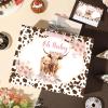 Large Cow Baby Gift Bag Highland Cow Gift Bag with Handles Tissue Paper and Card Cowgirl Birthday Highland Cows Baby Shower Decorations for Girls Cowgirl Cowboy Newborn New Moms Parents Birthday Decor view 2