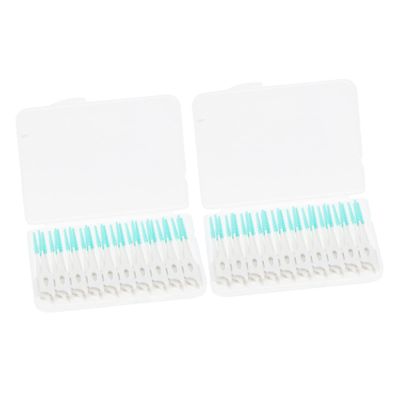 Gogogmee 80pcs Elastic Interdental Brushes for Oral Flossers for Home and Travel Use Prevents Bad Breath