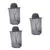 Happyyami 3pcs Outdoor -uv Fisherman Bucket Hat Face Covering Net for Sun Breathable Dark Grey Hat for Fishing Hiking and Camping view 1