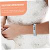 BESPORTBLE 6pcs Silicone Bracelets Inspirational Words Elastic Wristbands for Fashionable Hand Jewelry for view 2