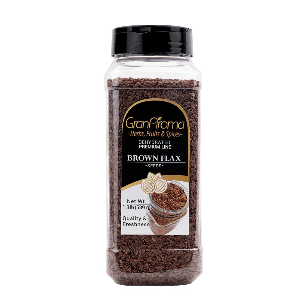 GranAroma Brown Flax Seeds, Baking, Egg Replacement, Linseeds (1.3 Pound)