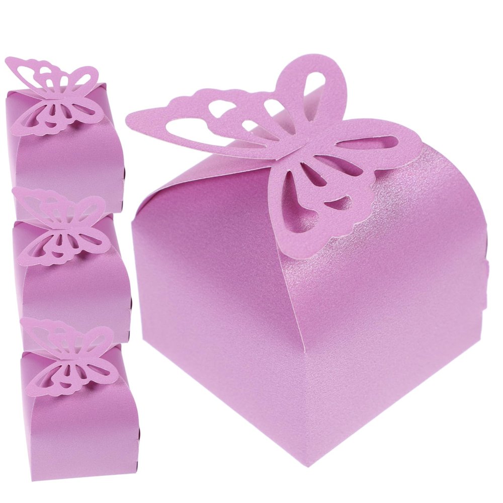TOVINANNA Favor Boxes 50pcs Butterfly Paper Boxes Wedding Decorations Party Favors