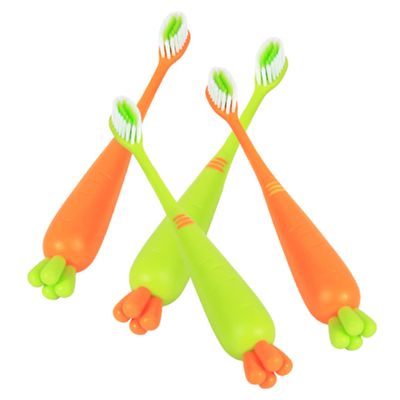 PartyKindom 4pcs Boys and Girls Shaped Toothbrush Daily Use Soft Bristle Toothbrushes for Boy Girl