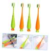 PartyKindom 4pcs Boys and Girls Shaped Toothbrush Daily Use Soft Bristle Toothbrushes for Boy Girl view 4