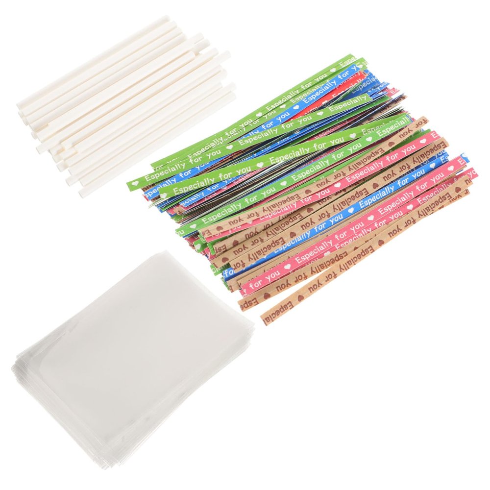 SHOWERORO 1set Lollipop Packing Candy Wrapping Bags for Party Favors Treats Accessories Adorable Design for Boys and Girls Birthdays and Celebrations