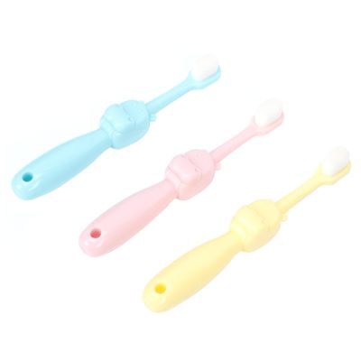 GOOHOCHY 3pcs Cartoon Bristle Brush Set for Boy Girl Soft Hair Boy Girl's Toothbrushes Pink for Gentle Cleaning and Fun Oral Care