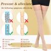 20-30 mmHg Compression Stockings for Women & Men, Graduated Compression Thigh High Compression Socks for Varicose Veins, Medical Support Hose for Pregnant, Teacher, Doctor ( 1 Pair, Beige, 3X-L) view 3