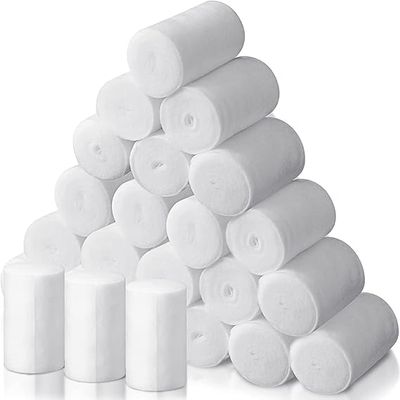 24 Rolls Cast Padding Wrap 4 Inch x 8.9 ft Individual Pack Undercast Padding Cotton Roll Cotton Wrap Bandage with Plaster Soft, White