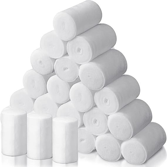 24 Rolls Cast Padding Wrap 4 Inch x 8.9 ft Individual Pack Undercast Padding Cotton Roll Cotton Wrap Bandage with Plaster Soft, White