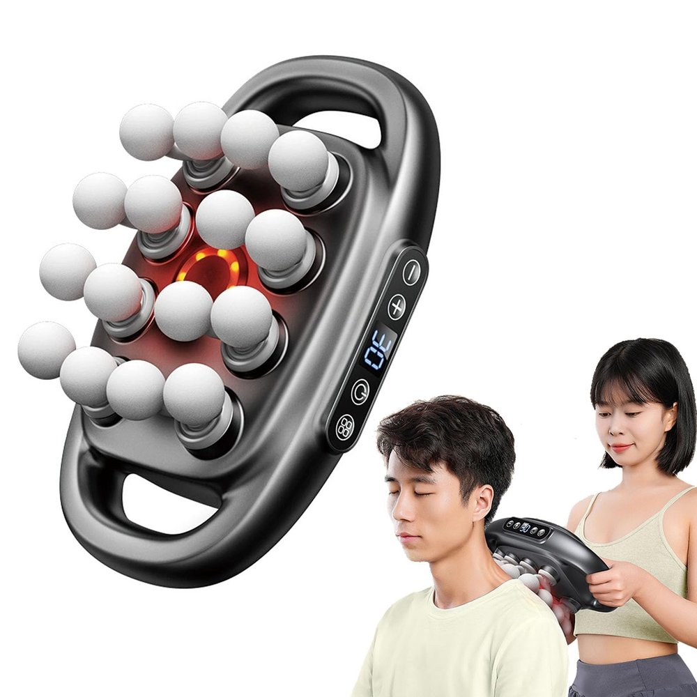 16-Drive 8/16 Head Massage Gun Set, Massage Gun Deep Tissue, Electric Massager Tool for Legs, Arms, Waist, Back, Buttocks, Foot Ideal Gifts for Women, Men, Mom, and Dad (16-Head)