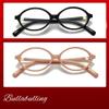 2Pack Retro Oval Reading Glasses for Men Women 90s Style Blue Light Blocking Nerd Eyeglasses (black/pink, 2.50, x) view 3