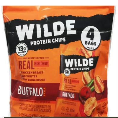 WILDE Buffalo Protein Chips, Thin and Crispy, High Protein,