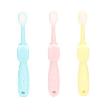 Didiseaon Cartoon Hippo Toothbrushes 3pcs Set Kids Tooth Brushing Set Care for Children