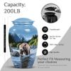 Blue Forest Bear Large urn for Ashes Adult Male - Small Funeral urns for Ashes for Women Combo of 10" & 3" view 2