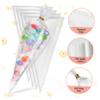 BCOATH 1set Cone Cellophane Candy Bags Treat Packing Bags Ties for Cookies Chocolates and Party Favors Made of Safe Opp Material view 4