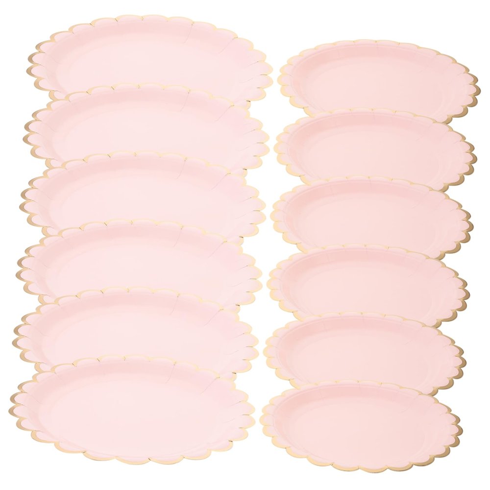 Unomor 16pcs Party Dessert Plates Elegant for Birthdays Festivals and Gatherings Sturdy Paper Plates for Cakes and Appetizers
