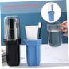 TOVINANNA Compact Travel Toothbrush Holder Cup Portable Storage for Brush and Paste view 2