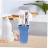 TOVINANNA Compact Travel Toothbrush Holder Cup Portable Storage for Brush and Paste view 3