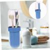 TOVINANNA Compact Travel Toothbrush Holder Cup Portable Storage for Brush and Paste view 4