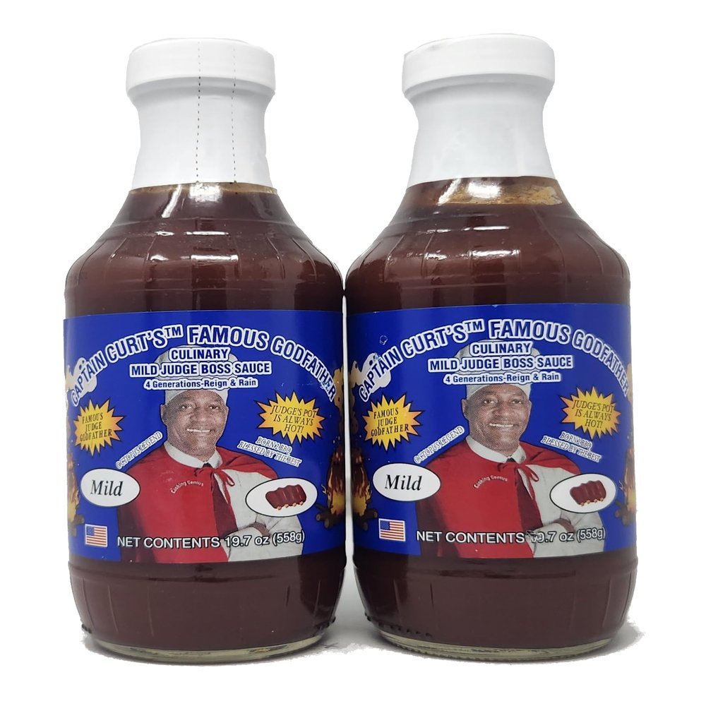 2 Pack of Barbecue Boss Sauce Captain Curt's Miracle Marinade 19.7oz Bottles You Choose Your Flavor (Mild Boss)