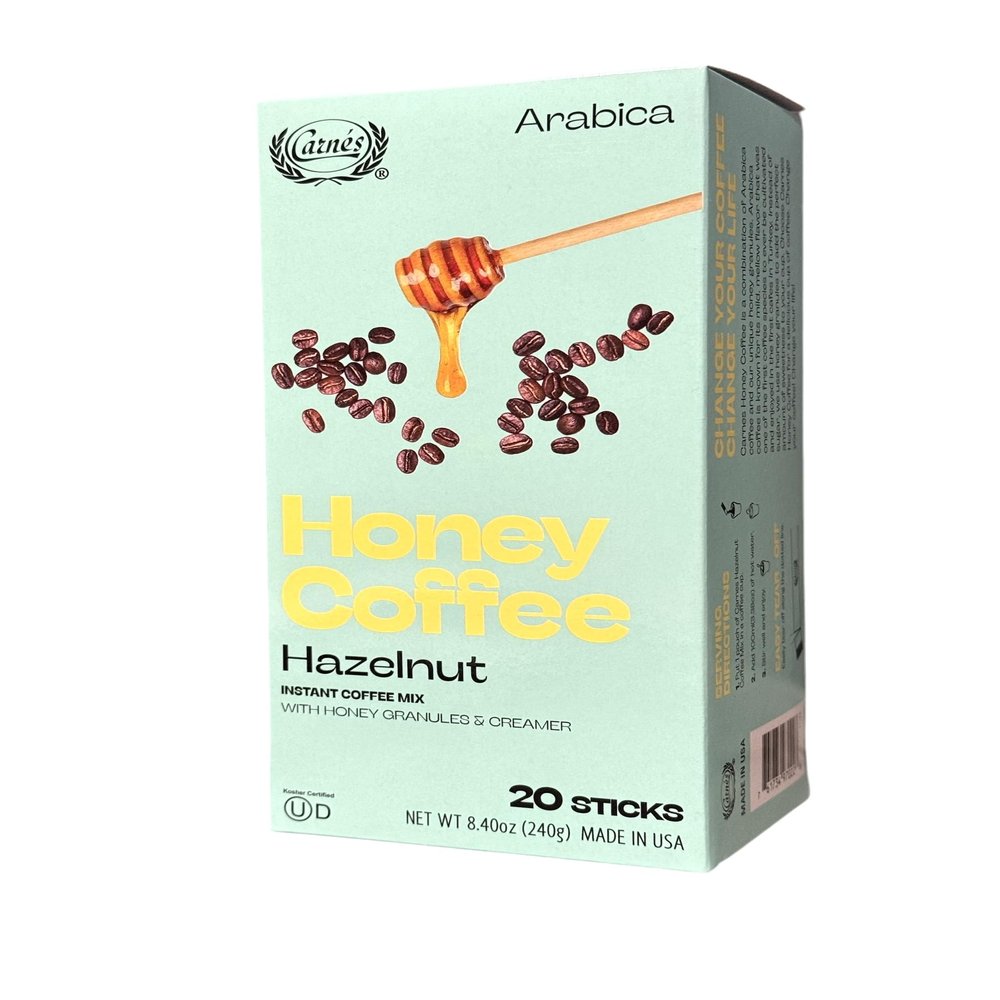 Instant Coffee Powder, Quick Dissolving (1 PACK, HAZELNUT HONEY COFFEE)