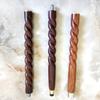 Victorian Style Walking Cane, Spiral Rope Design, Handcrafted Wooden Stick with Joker Head Handle, Brown view 2
