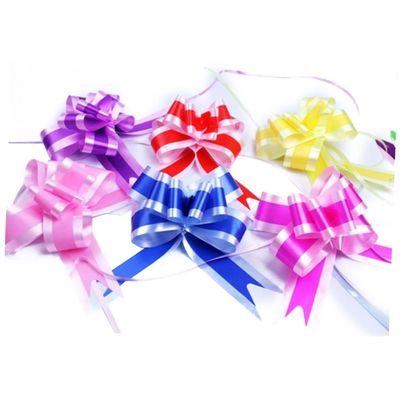 GOOHOCHY 18pcs Assorted Hand Drawn Flower Pull Bows for Wedding Decorations Easy Knot Floral Wrapping Bows