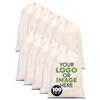(100 Pack) Custom Cotton Drawstring Bags 12x16 Personalized Muslin Favor Bags for Weddings, Gifts, Events & Promotional Use view 1