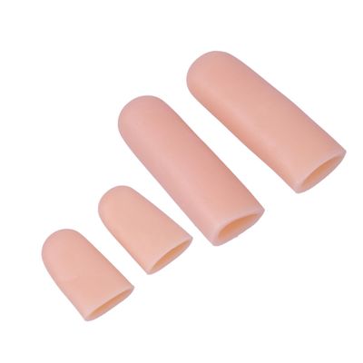 12pcs Gel Finger Protective Sleeves -Grade Silicone Finger Separators for Pain Relief Durable and Washable Skin Color for Men and Women
