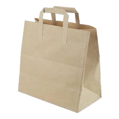 100 Pack 8x4.5x10 Inch Brown Kraft Paper Bags with Handles, Medium Gift Bags for Retail, Shopping, Parties, Weddings, Grocery, and Business Use, Eco-Friendly, Recyclable, Durable Gift Bags Bulk.
