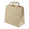 100 Pack 8x4.5x10 Inch Brown Kraft Paper Bags with Handles, Medium Gift Bags for Retail, Shopping, Parties, Weddings, Grocery, and Business Use, Eco-Friendly, Recyclable, Durable Gift Bags Bulk. view 1