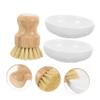 UTHCLO 1set Wooden Kitchen Scrub Brush Dish Cleaning Brushes with Sturdy Bristles for Pots Dishes and More Portable and Lightweight for Easy Use view 3