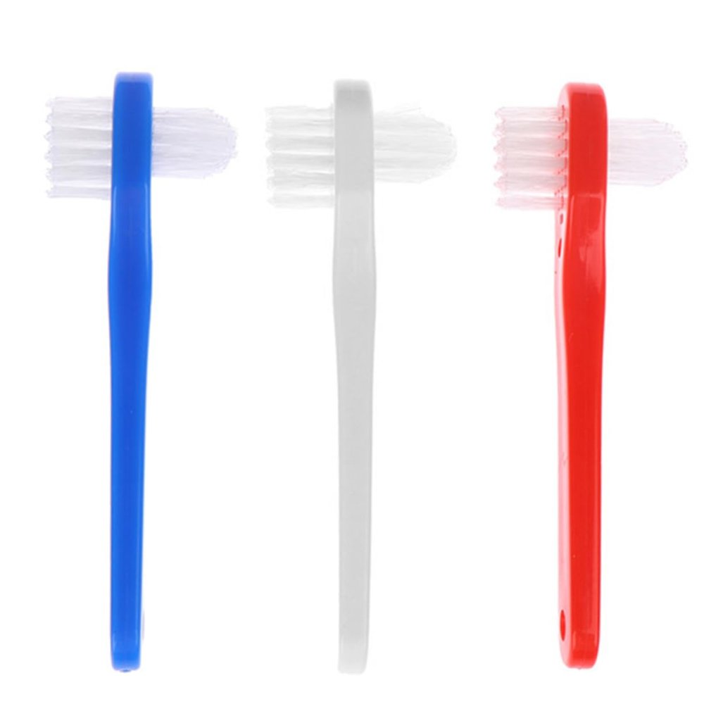 VICASKY 3pcs Adult Cleaning Brushes Ergonomic Design Double-Sided Toothbrushes for Oral Care and Colors