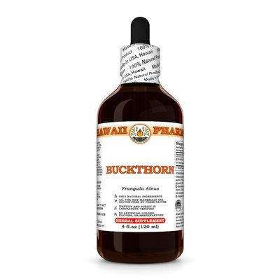 Buckthorn (Frangula Alnus) Dry Bark Tincture, Made in Hawaii, Raw Materials, All Natural, Vegan, Pure Liquid Extract - 4 fl.oz