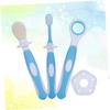 ORFOFE Baby Toothbrush Set Silicone Infant Toothbrush Tongue Scraper for Oral Care Soft Bristles for Boys and Girls Training Suitable for Newborns and Toddlers view 3
